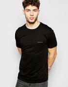 Brave Soul Plain Zip Pocket T-shirt - Black