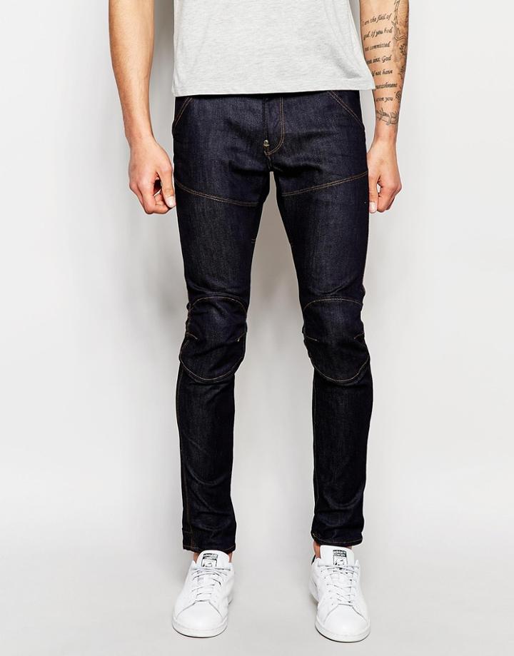 G-star Jeans Elwood 5620 3d Super Slim Stretch 3d Raw Indigo - 3d Raw