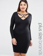 Missguided Plus Harness Bodycon Dress - Black