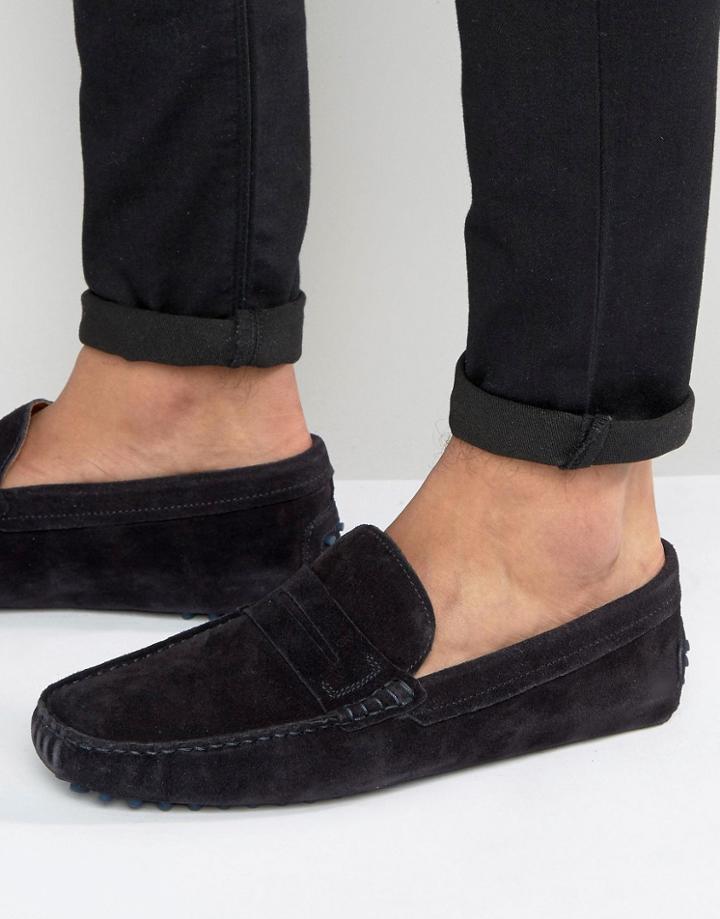 Aldo Feiria Suede Penny Loafer Loafers - Navy