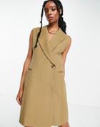 & Other Stories Sleeveless Blazer Dress In Beige-neutral