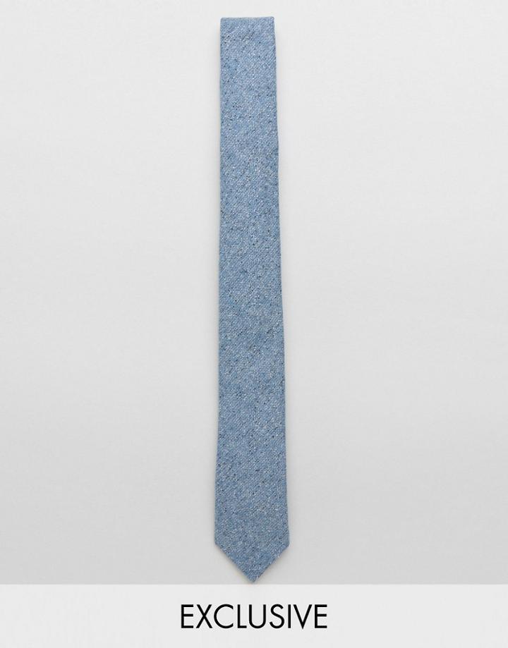 Noak Blade Tie In Fleck - Blue