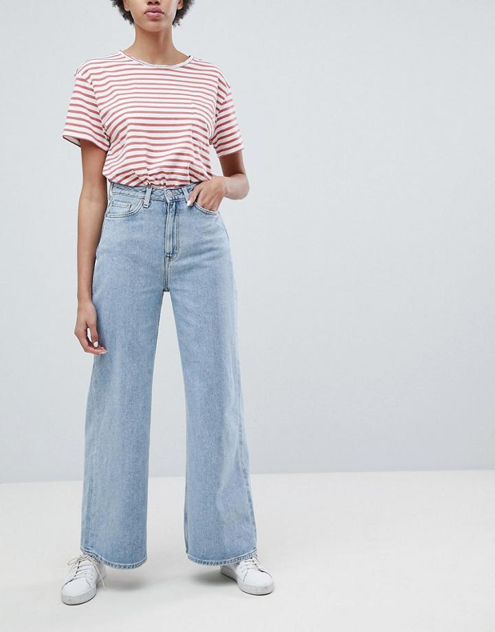 Weekday Wide Leg Skater Jeans - Blue