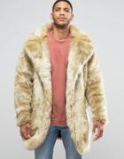 The New County Faux Fur Coat - Tan