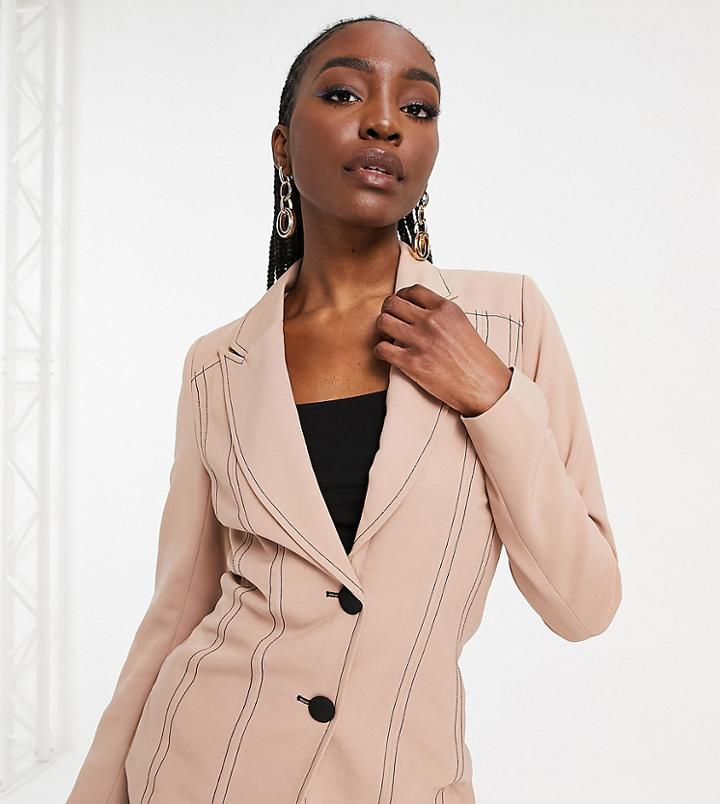 4th & Reckless Tall Set Suit Blazer In Pink-neutral