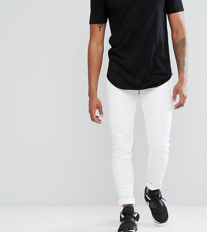 Asos Tall Skinny Jeans In White - White
