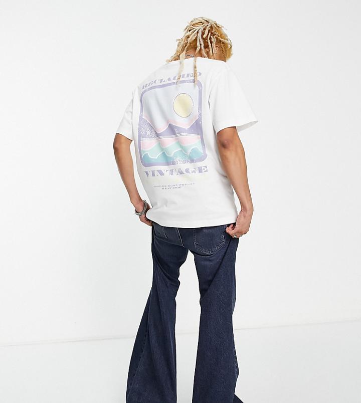 Reclaimed Vintage Inspired T-shirt With Scenic Print In White