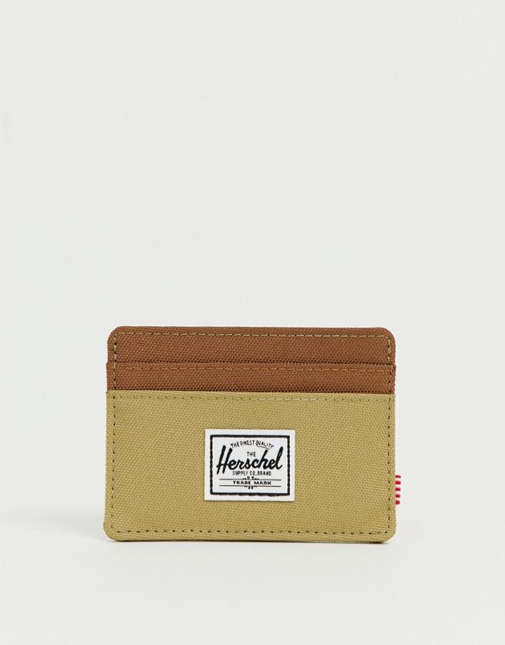 Herschel Supply Co Charlie Rfid Card Holder In Beige/tan - Beige