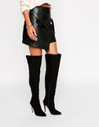 Lipsy Panel Heeled Over The Knee Boots - Black