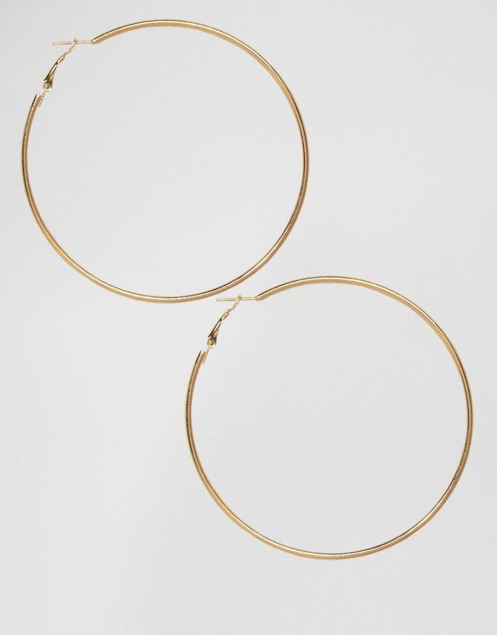 Reclaimed Vintage Hoop Earrings - Gold