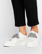 Asos Decode Embellished Sneakers - White