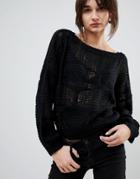 Lavand Cobweb Sweater - Black