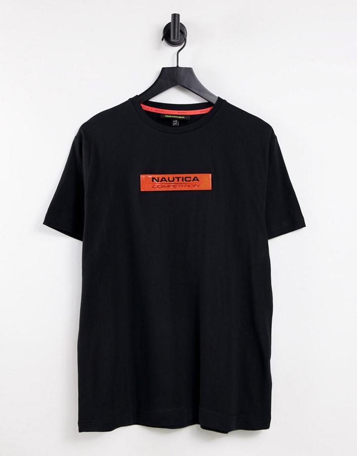 Nautica Competition Renzo Velcro Badge T-shirt In Black