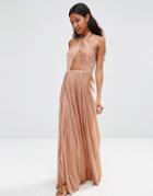 Asos Slinky Jersey Cross Wrap Maxi Beach Dress - Mink