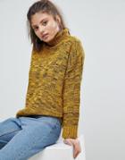 Missguided High Neck Knitted Sweater - Yellow