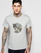 Fjallraven T-shirt With Rock Logo - Gray
