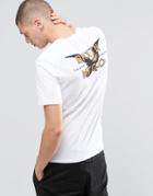 Brixton T-shirt With Back Bird Print - White