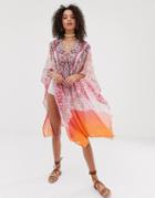 Pia Rossini Printed Beach Cover Up Dress-multi