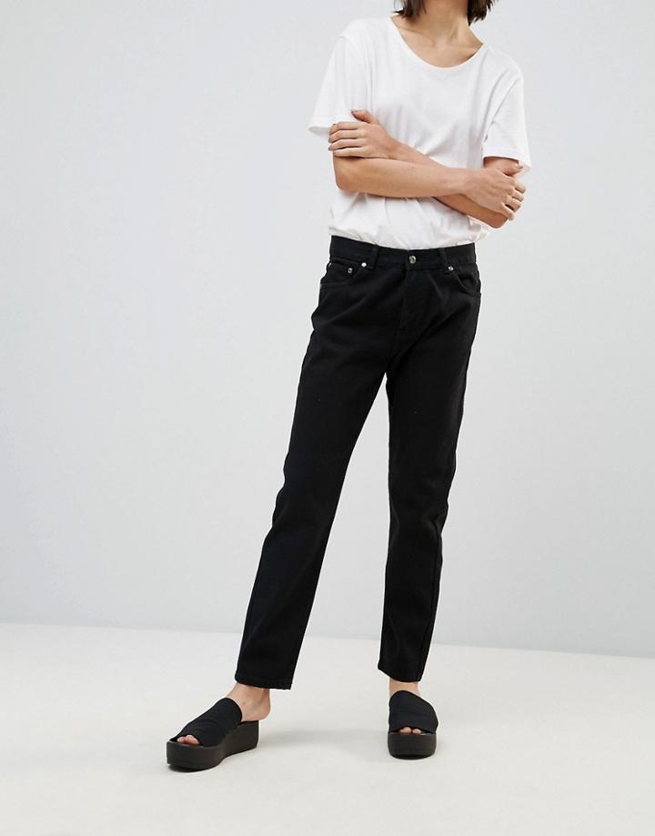 Dr Denim High Rise Straight Leg Jean - Black