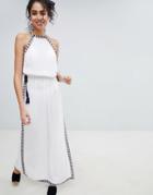 New Look Halter Stitch Maxi Beach Dress - White