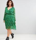 Boohoo Plus Floral Open Back Midi Dress - Multi