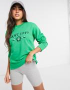 Gant Crest Crew Neck Sweater In Green