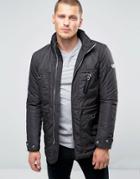 Diesel W-froz Nylon Military Jacket - Black