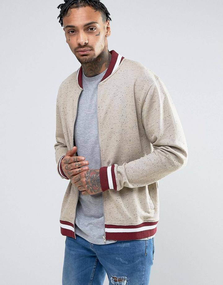 Brooklyn Supply Co College Bomber - Beige