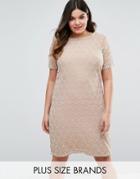 Lovedrobe Luxe All Over Embellished Shift Dress - Gray
