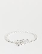 Chained & Able Cuban T-bar Chain Bracelet In Silver