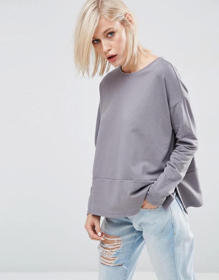 Asos Lightweight Sweatshirt - Gray