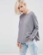 Asos Lightweight Sweatshirt - Gray