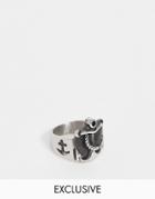 Reclaimed Vintage Inspired Chunky Stainless Steel Ring With Nautical Anchor Design Exclusive At Asos - Gold