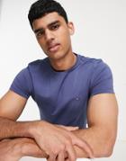 Tommy Hilfiger Stretch Slim Fit T-shirt In Blue-blues