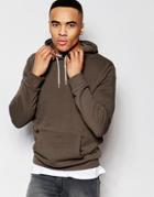 New Look Hooded Sweatshirt In Khaki - Green