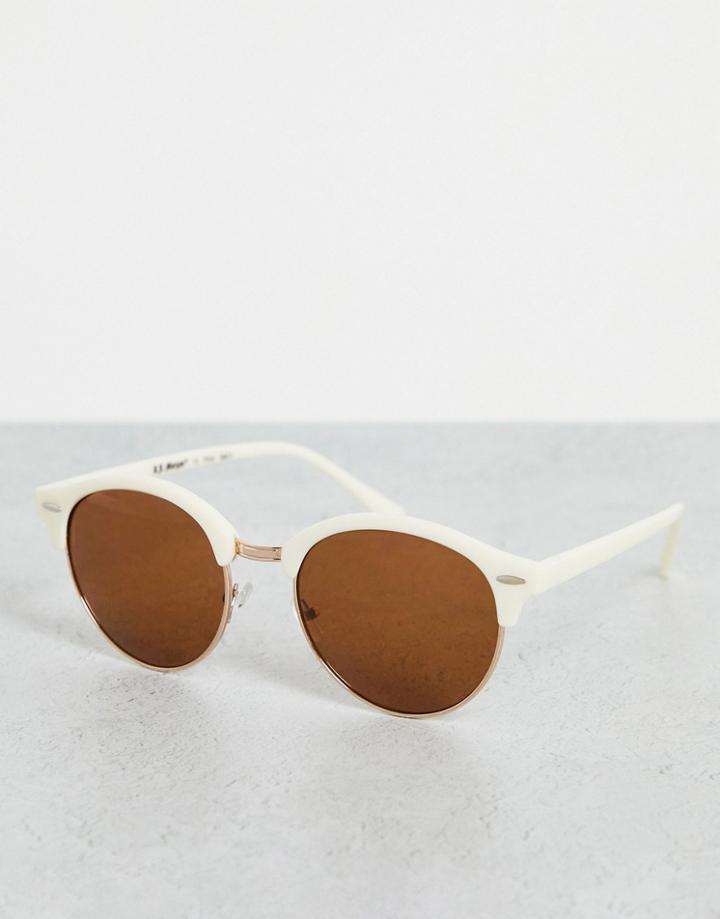 Aj Morgan Digging It Round Lens Sunglasses-white