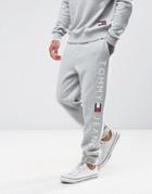 Tommy Jeans Sweat Pants Regular Fit Logo In Gray - Gray