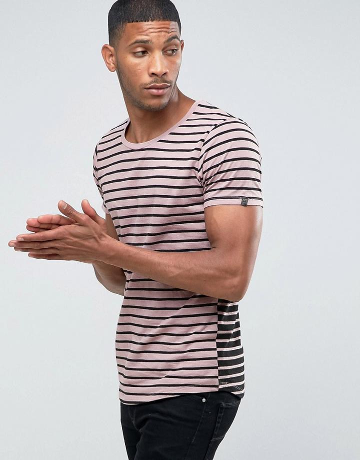 Jack & Jones Stripe T-shirt - Pink