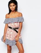 Tularosa Taylor Off Shoulder Dress In Print