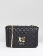 Love Moschino Quilted Shoulder Bag With Chain - Black