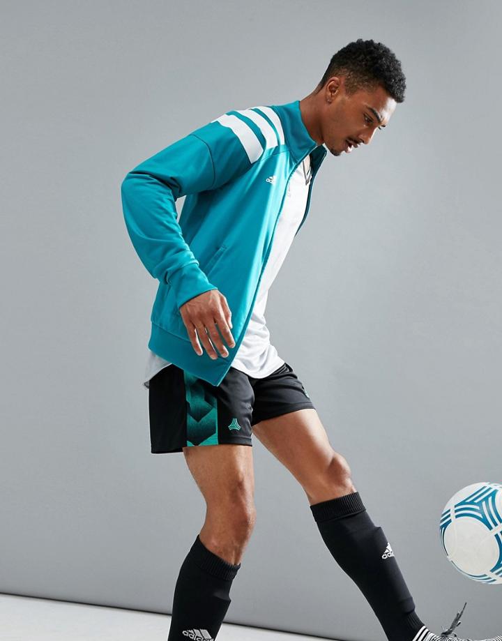 Adidas Soccer Training Track Jacket With 90s Print In Green Az9710 - Green