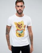 Boss Orange By Hugo Boss Dog Print T-shirt Regular Fit - White