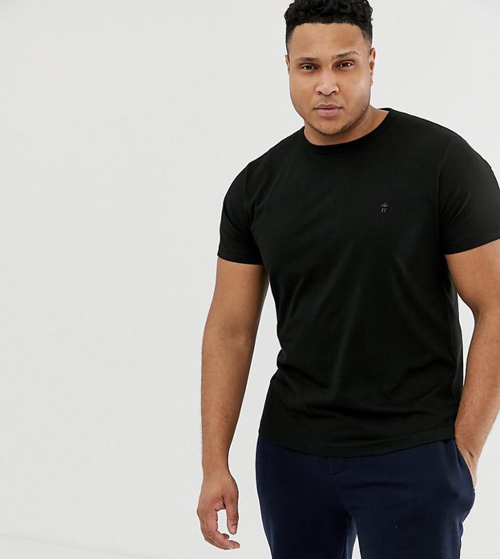 French Connection Plus Basic Crew Neck T-shirt-black