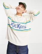 Kickers Logo Knit Sweater In Ecru-white
