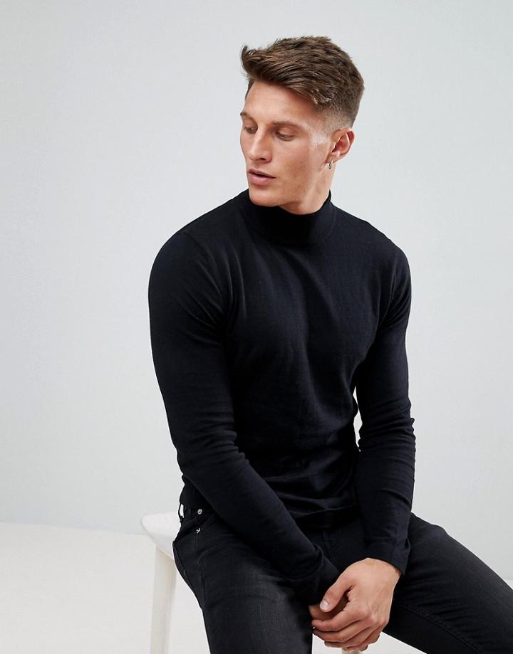 Esprit Turtleneck Sweater - Black