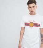 Asos Design Tall T-shirt With Regne Emblem Print - White