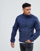 Blend Quilted Jacket In Navy - Navy