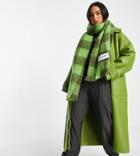 Collusion Unisex Scarf In Green Check