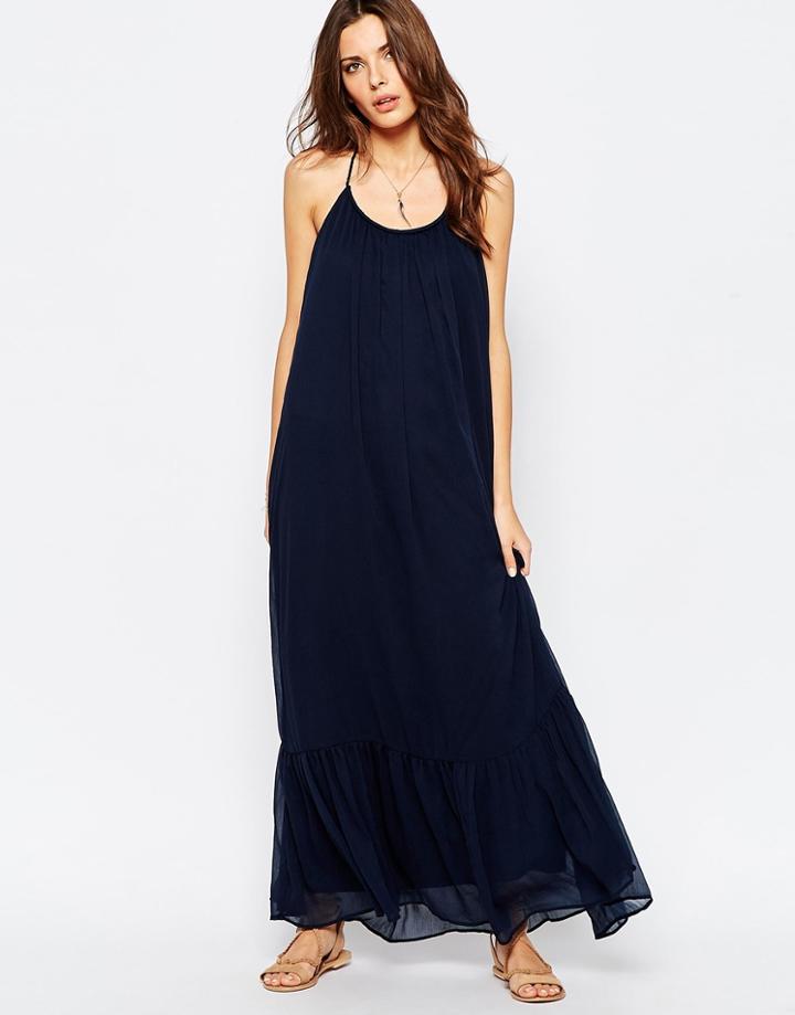 Vila Voluminous Maxi Dress - Total Eclipse