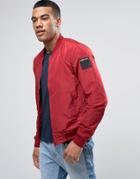 Replay Lightweight Bomber Jacket - Red